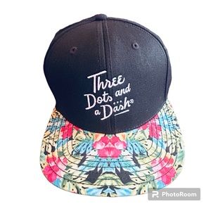 Sportage Three Dots & A Dash Embroidered Baseball Snap Back Adjustable Hat Cap